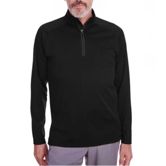 SPYDER Black 1/4 Zip Baselayer Pullover Sweater Quarter Zip Long Sleeve Large - Picture 1 of 6